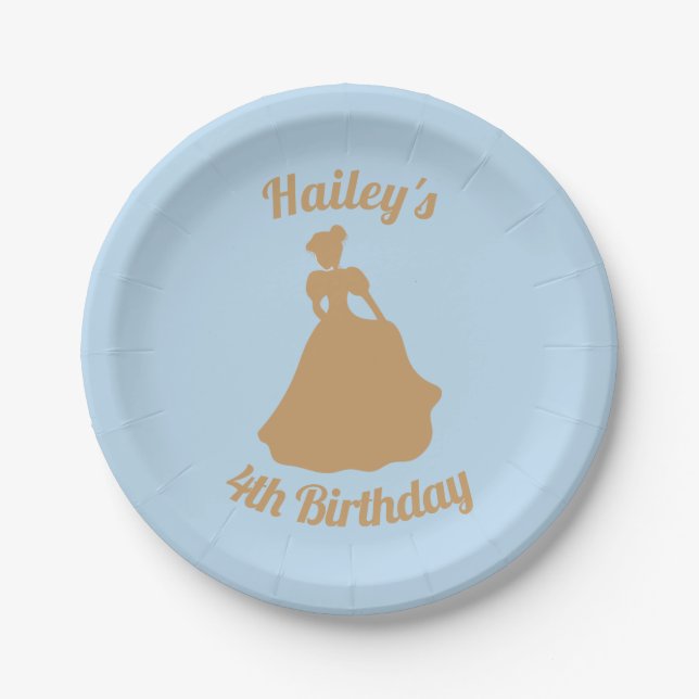Cinderella Party Personalised Plates (Front)