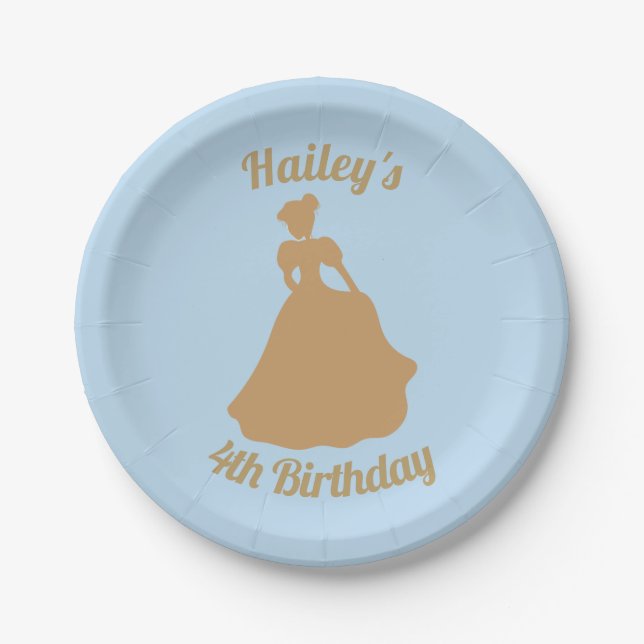 Cinderella Party Personalized Plates (Front)