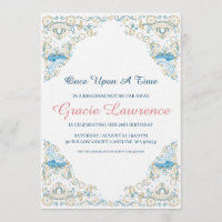 Cinderella princess birthday invitations