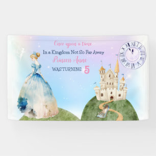 Cinderella Princess Birthday Kids Banner