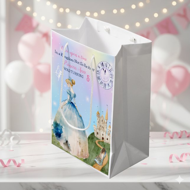 Cinderella Princess Birthday Kids Medium Gift Bag (Creator Uploaded)