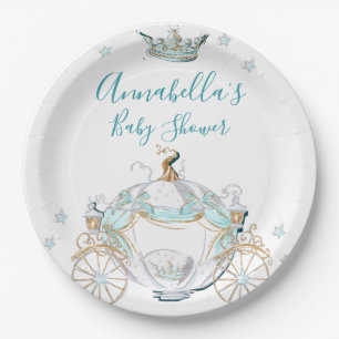 Cinderella Princess Carriage Fairy Tale Paper Plate