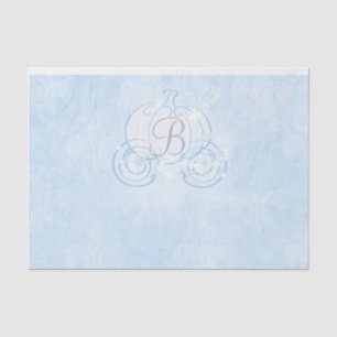 Cinderella Pumpkin Carriage Monogram Initial Tissue Paper