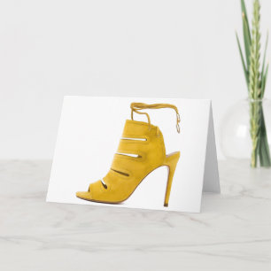 Cinderella Quote Aquazzura Yellow Shoes Card