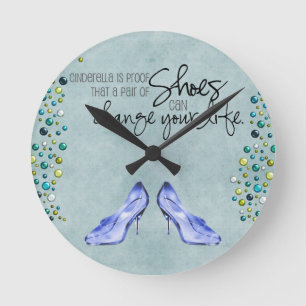 Cinderella Shoes Clock