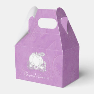 Cinderella Silver Carriage Purple Party Favour Box