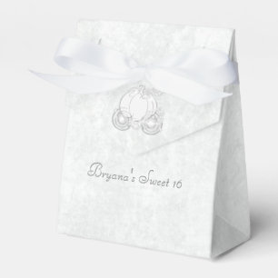 Cinderella Silver Carriage White Party Favour Boxe Favour Box
