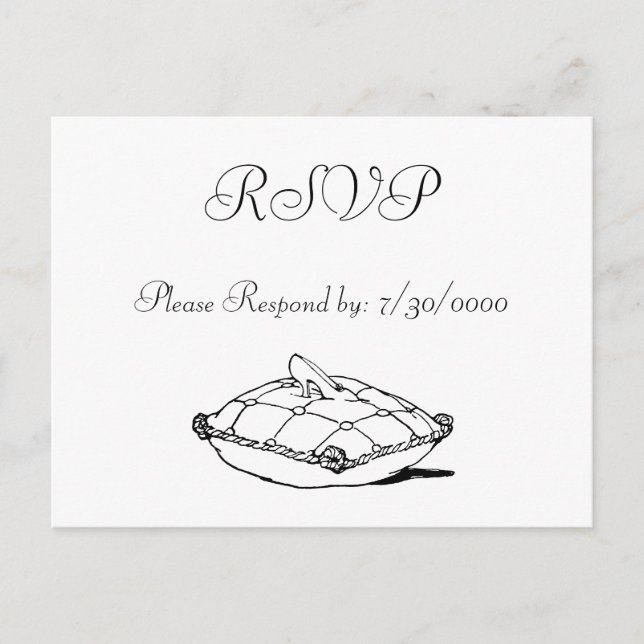 Cinderella Slipper Custom RSVP Postcards (Front)