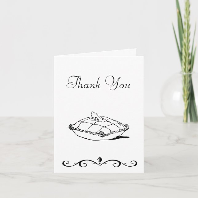 Cinderella Slipper Fairytale Art Thank You Cards (Front)