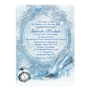 Cinderella Sweet 16 Invitation