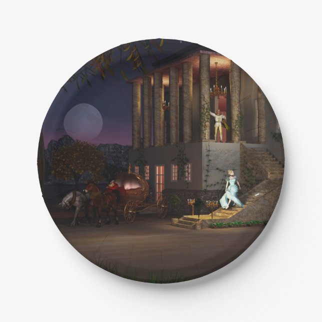 Cinderella's Coach Paper Plate (Front)