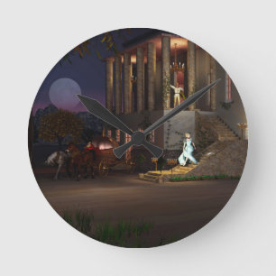 Cinderella's Coach Round Clock