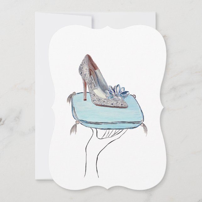 Cinderella's slipper holiday card (Front)