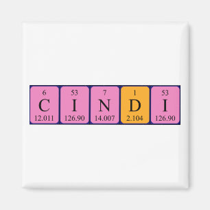 Cindi periodic table name magnet
