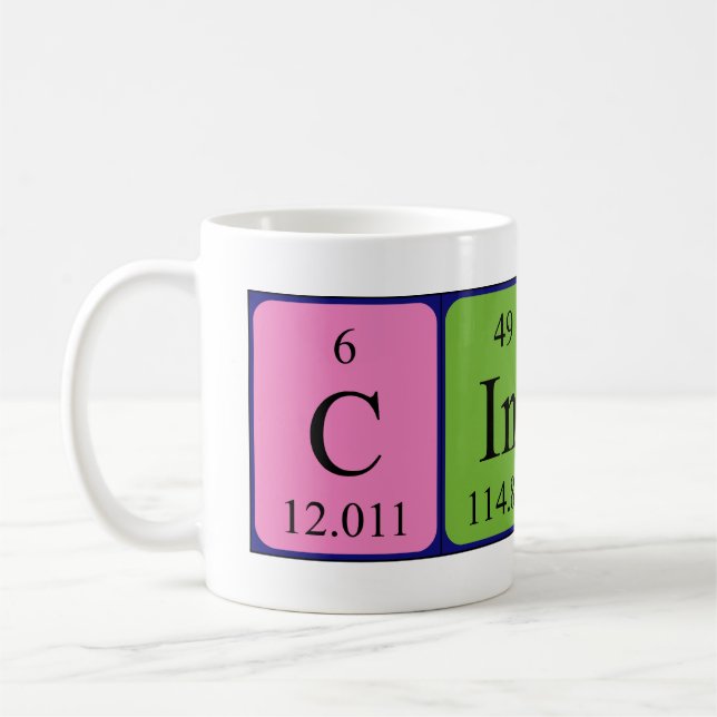 Cindi periodic table name mug (Left)