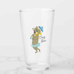 Cindy Bear Holding Parasol Glass