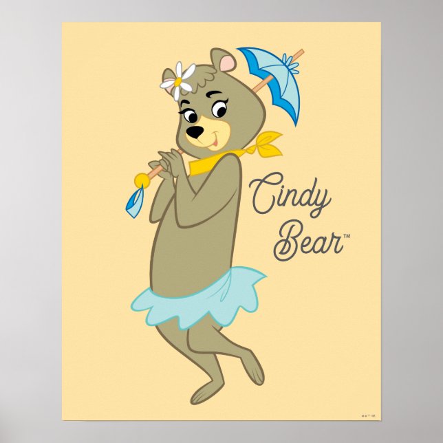 Cindy Bear Holding Parasol Poster (Front)