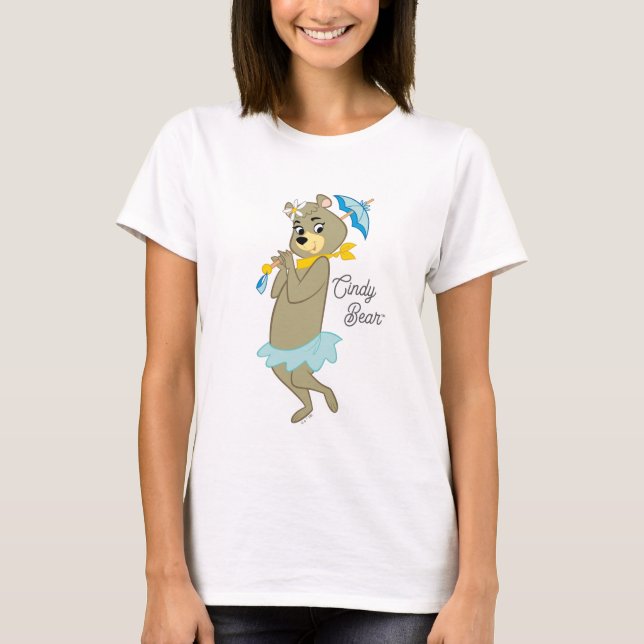 Cindy Bear Holding Parasol T-Shirt (Front)