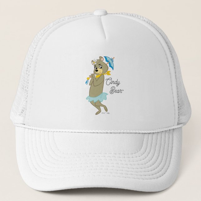 Cindy Bear Holding Parasol Trucker Hat (Front)