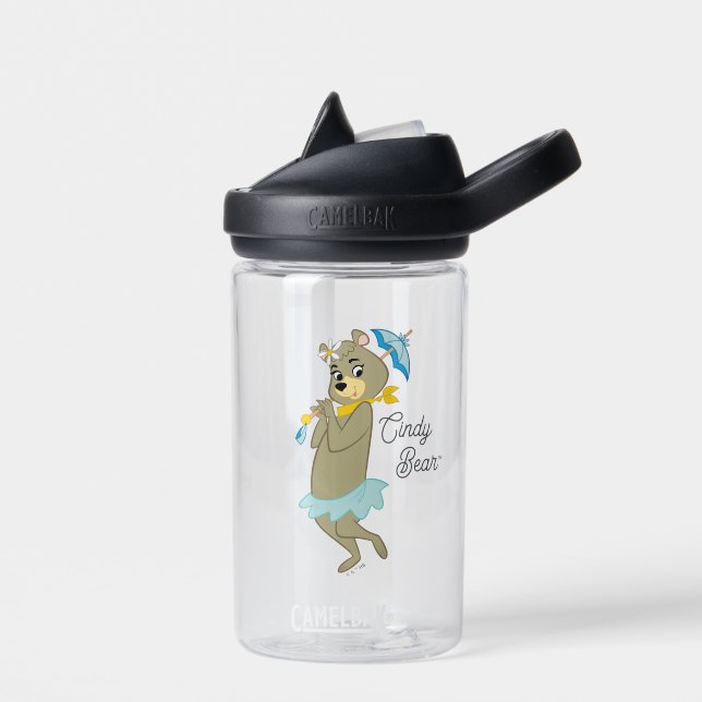 Cindy Bear Holding Parasol Water Bottle (Left)