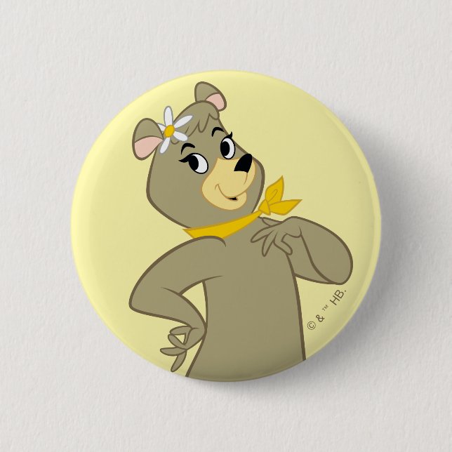 Cindy Bear Playful Pose 6 Cm Round Badge (Front)