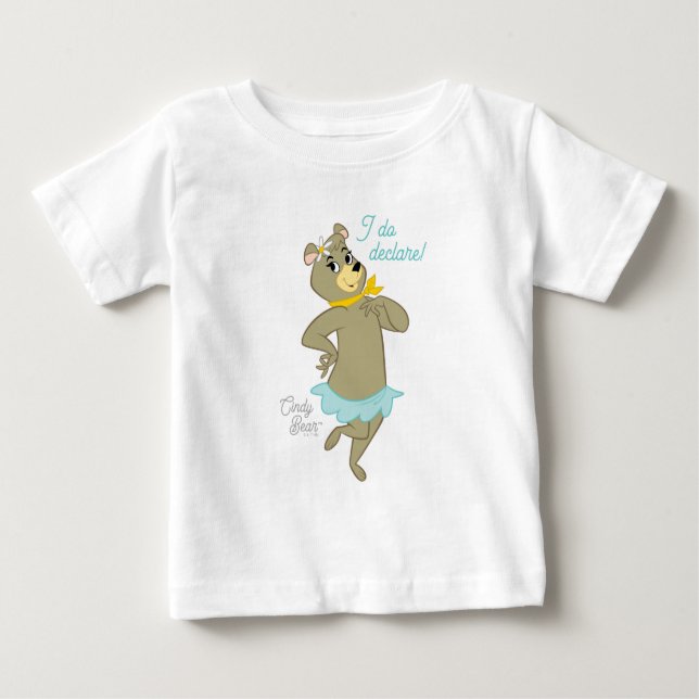 Cindy Bear Playful Pose Baby T-Shirt (Front)