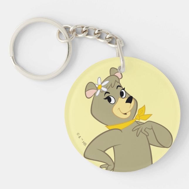 Cindy Bear Playful Pose Key Ring (Front)