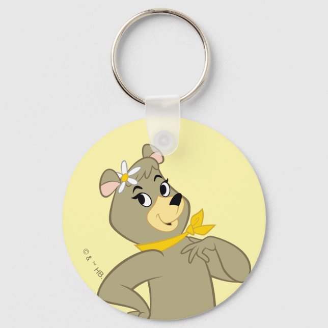 Cindy Bear Playful Pose Key Ring (Front)