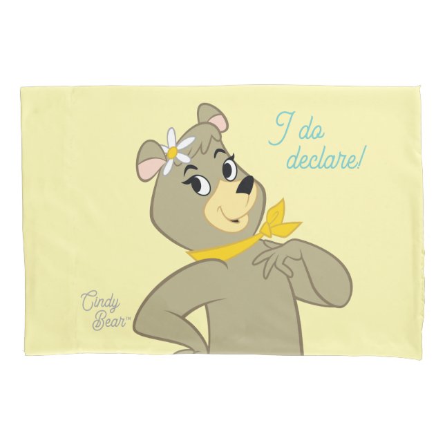 Cindy Bear Playful Pose Pillowcase (Front)