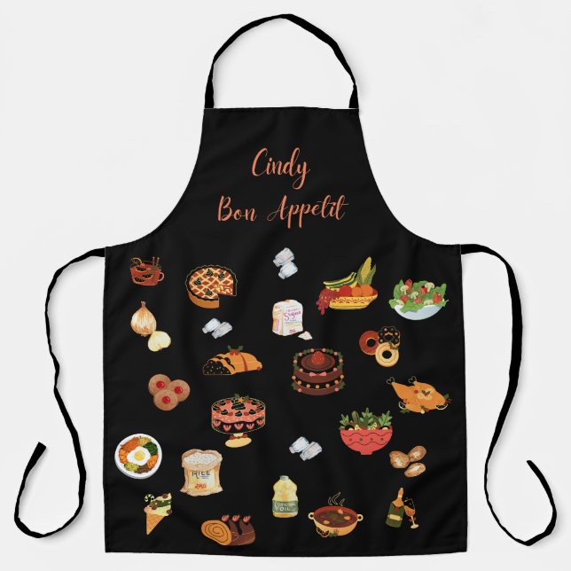 Cindy Bon Appetit Food Kitchen Chef   Apron (Front)