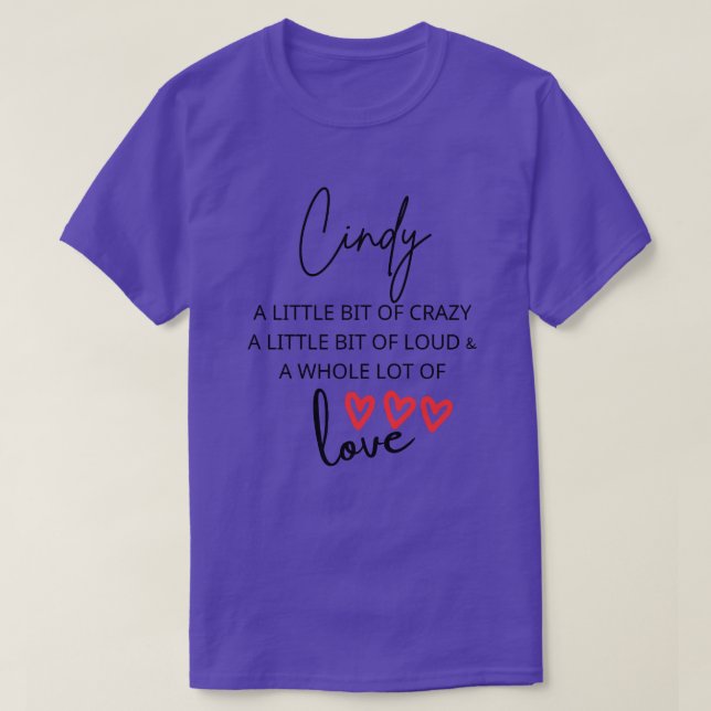 Cindy Colourful Love T-Shirt (Design Front)