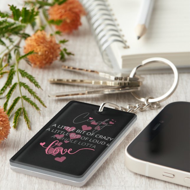 Cindy Lotta Love Key Ring (Front Right)