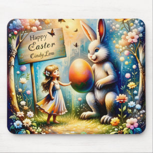 CINDY LOU ~ Easter Bunny Egg Flowers ~   Mouse Pad
