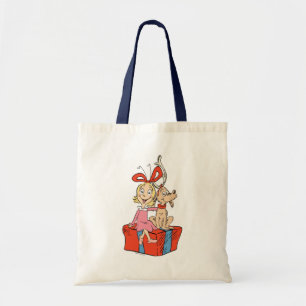 Cindy Lou Who and Max on a Present Tote Bag