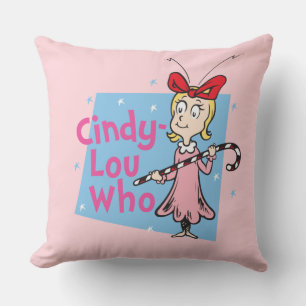 Cindy Lou Who Candy Cane Cushion