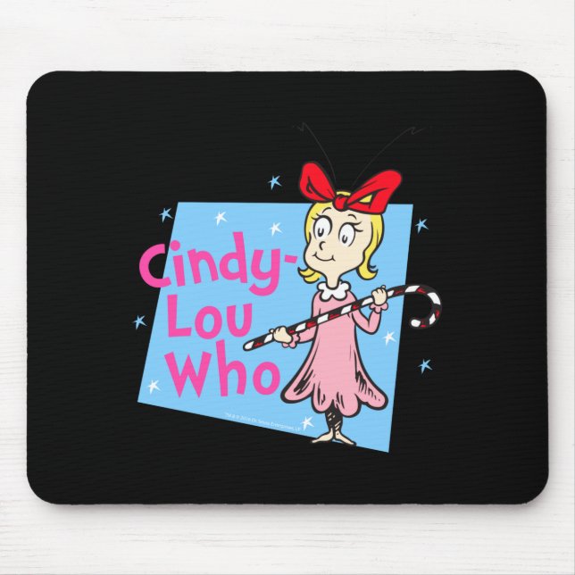 Cindy Lou Who Candy Cane  Mouse Pad (Front)