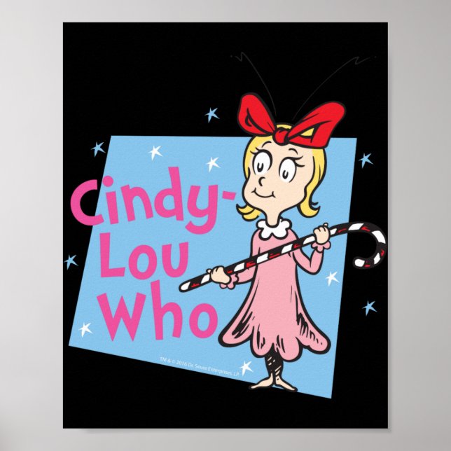 Cindy Lou Who Candy Cane T Shirt  Poster (Front)
