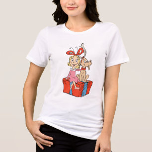 Cindy Lou Who & Max Christmas Gift Tri-Blend Shirt