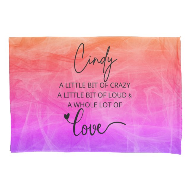 Cindy Love Pillowcase (Front)