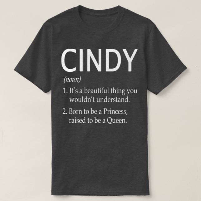 Cindy Name Gift 159 T-Shirt (Design Front)