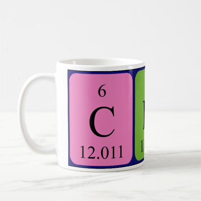 Cindy periodic table name mug (Left)