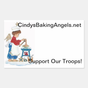 Cindy's Baking Angels Goodie Box Stickers! Rectangular Sticker