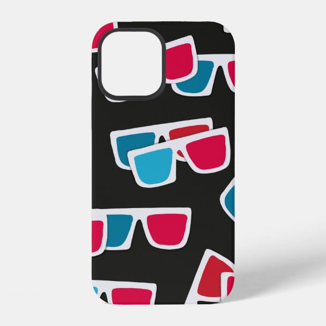 Cinema, 3d glasses pattern, seamless.  iPhone case (Back)