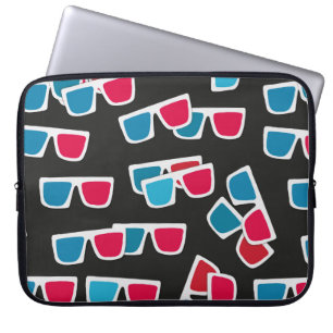 Cinema, 3d glasses pattern, seamless. laptop sleeve