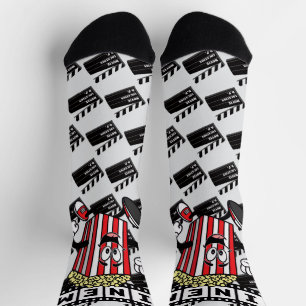 *[CINEMA]* Logo Pattern Lite Grey  Socks