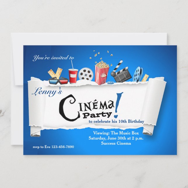 Cinema Party Invitation (Front)