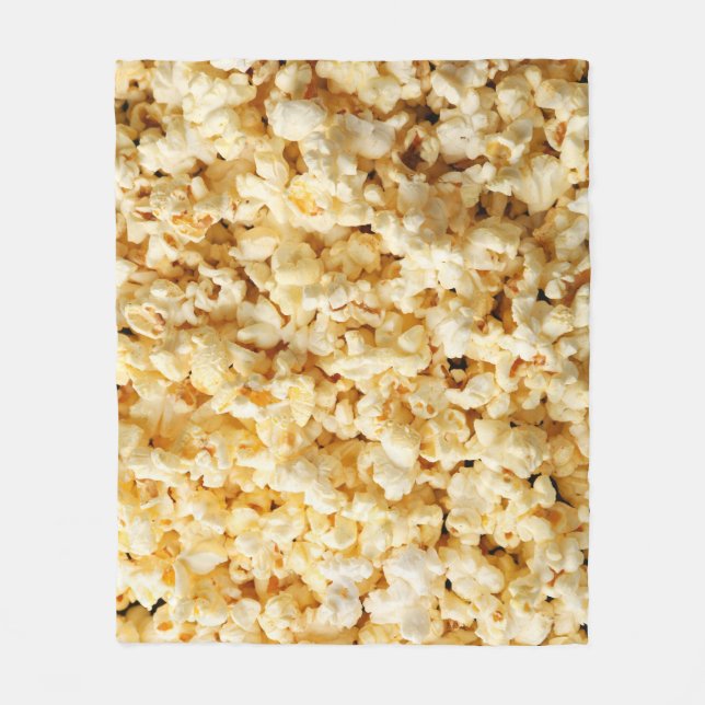 Cinema Popcorn Full Background. Fleece Blanket (Front)