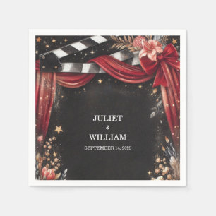 Cinema Retro Movie Ticket Most Popular Wedding Napkin