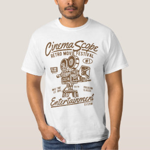 Cinema Scope Retro Movie Festival Vintage Design T-Shirt