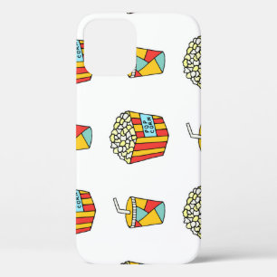 Cinema Snacks: Vintage Doodle Pattern iPhone 12 Case